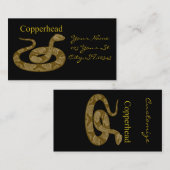 Coiled Copperhead Snake Thunder_Cove Visitekaartje (Voorkant / Achterkant)