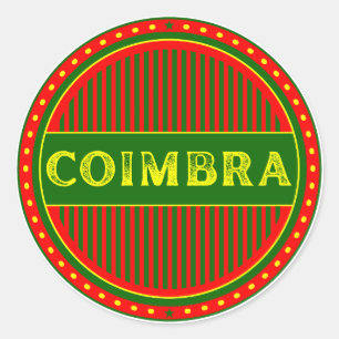 Coimbra City Pride Emblem – Portugese Identiteit Ronde Sticker