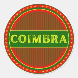 Coimbra City Pride Emblem – Portuguese Identity Ronde Sticker
