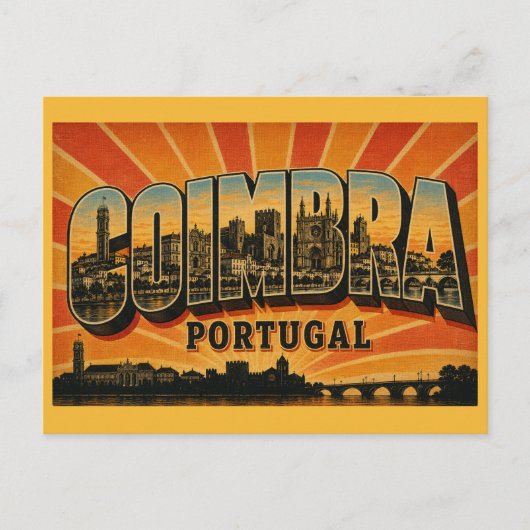 Coimbra Portugal Briefkaart (Voorkant)