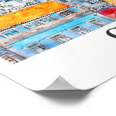 Coimbra Portugal Travel Waterverf Hand getekend Poster (Hoek)