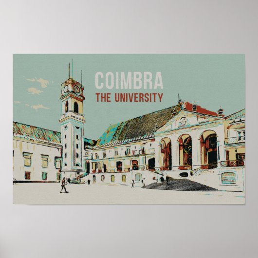 Coimbra, voormalig universitair voorbeeld, Portuga Poster (Voorkant)
