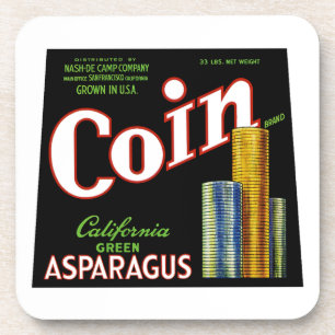 Coin California Asparagus Label Bier Onderzetter