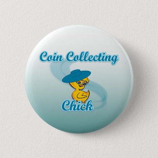 Coin Collect Chick #3 Ronde Button 5,7 Cm (Voorkant)