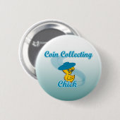 Coin Collect Chick #3 Ronde Button 5,7 Cm (Voorkant /achterkant)