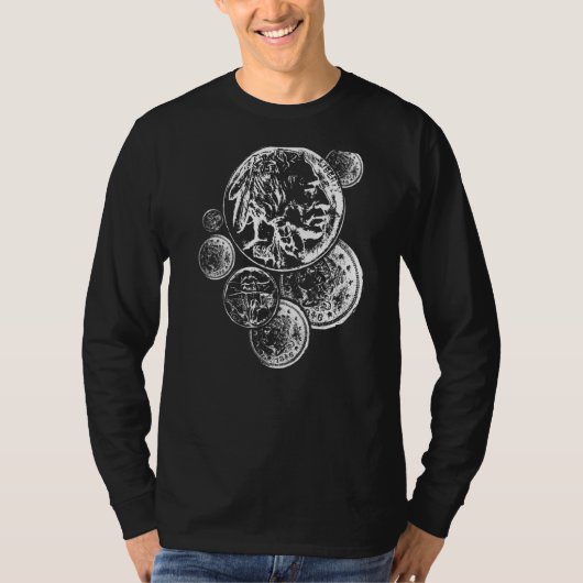 Coin Collect Numismatics Fan T-shirt (Voorkant)