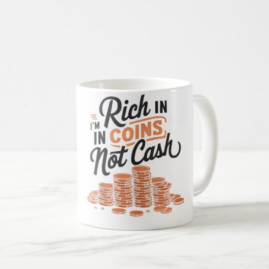 Coin Collector Numismatist Numismatics Coin Collec Koffiemok (Voorkant rechts)