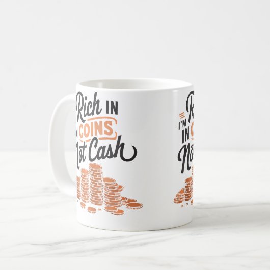 Coin Collector Numismatist Numismatics Coin Collec Koffiemok (Voorkant links)