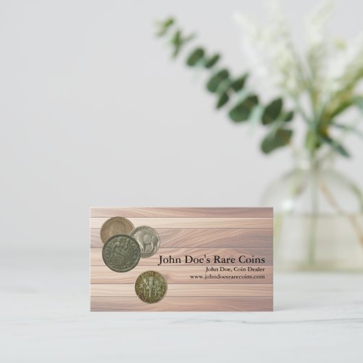 Coin Dealer Business Card Visitekaartje (Staand voorkant)