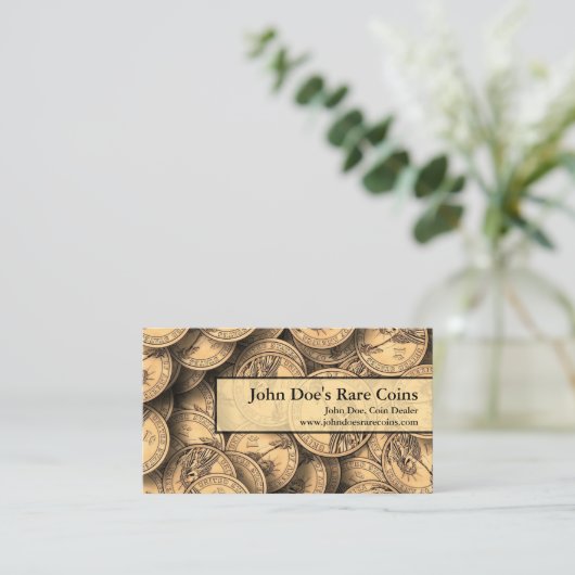 Coin Dealer Business Card Visitekaartje (Staand voorkant)