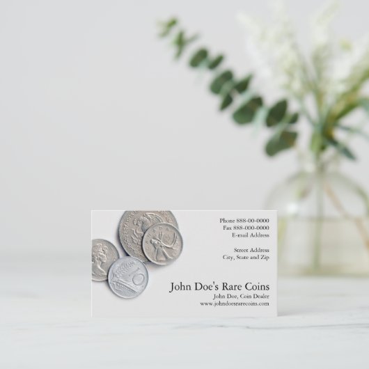 Coin Dealer Visitekaartje (Staand voorkant)