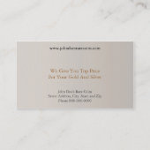 Coin Dealer Visitekaartje (Achterkant)