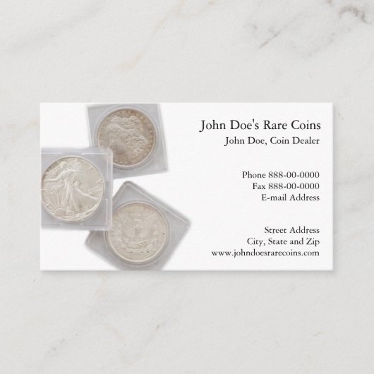 Coin Dealer Visitekaartje (Voorkant)