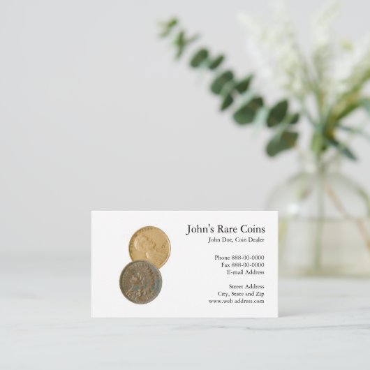 Coin Dealer Visitekaartje (Staand voorkant)