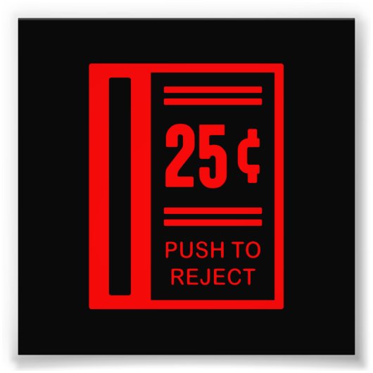 Coin invoegen om Arcade Video Game af te spelen Foto Afdruk (Voorkant)