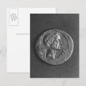 Coin met een portret van Julius Caesar Briefkaart (Voorkant / Achterkant)