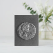 Coin met een portret van Julius Caesar Briefkaart (Staand voorkant)