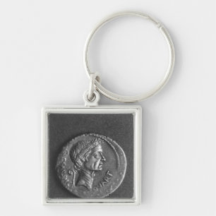 Coin met een portret van Julius Caesar Sleutelhanger