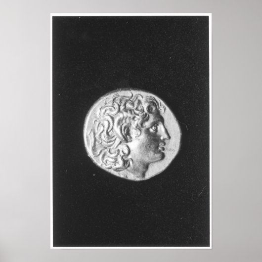 Coin met het hoofd van Alexander de Grote Poster (Voorkant)