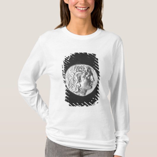 Coin met het hoofd van Alexander de Grote T-shirt (Voorkant)