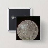 Coin of James II Vierkante Button 5,1 Cm (Voorkant /achterkant)