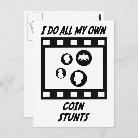 Coin Stunts Briefkaart (Voorkant / Achterkant)