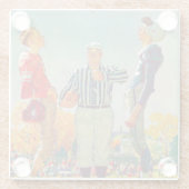 Coin Toss van Norman Rockwell Glazen Onderzetter (Achterkant)
