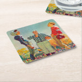 Coin Toss van Norman Rockwell Kartonnen Onderzetters (Schuin)