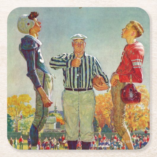 Coin Toss van Norman Rockwell Kartonnen Onderzetters (Voorkant)