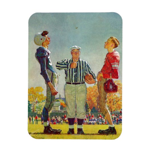 Coin Toss van Norman Rockwell Magneet (Verticaal)