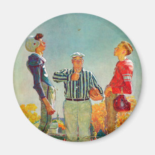 Coin Toss van Norman Rockwell Magneet