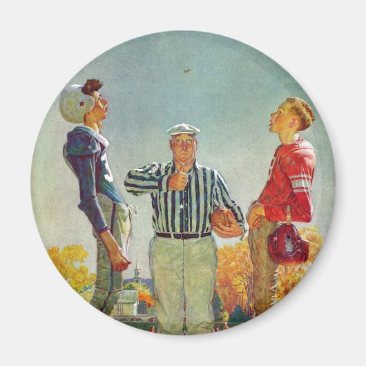 Coin Toss van Norman Rockwell Magneet (Voorkant)