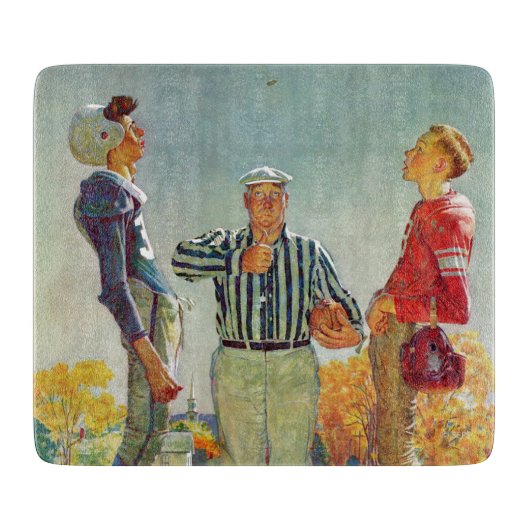 Coin Toss van Norman Rockwell Snijplank (Voorkant)