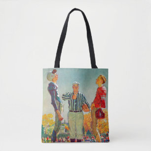 Coin Toss van Norman Rockwell Tote Bag