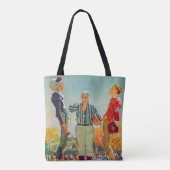 Coin Toss van Norman Rockwell Tote Bag (Achterkant)