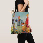 Coin Toss van Norman Rockwell Tote Bag (Dichtbij)