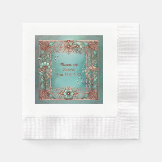 Coined Cocktail Paper Napkin Servet (Voorkant)