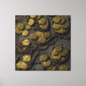 Coins of Treasure Island Canvas Afdruk (Voorkant)