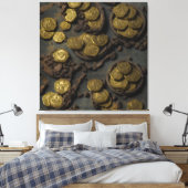 Coins of Treasure Island Canvas Afdruk (Insitu (Slaapkamer))