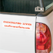 COINTELPRO LIVES!exoticwarfare.com Bumpersticker (Op Truck)