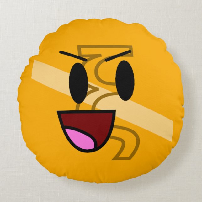 Coiny van Foney's Adventures Plush Rond Kussen (Voorkant)