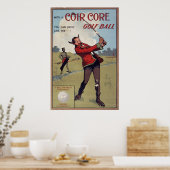 Coir core golf ball, 1907 poster (Keuken)