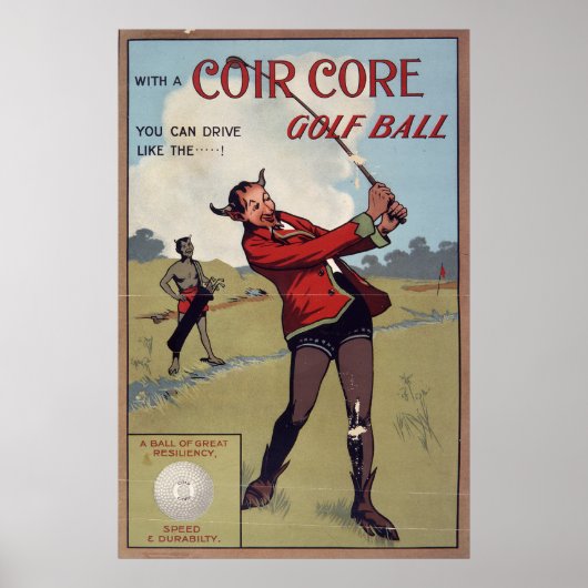 Coir core golf ball, 1907 poster (Voorkant)