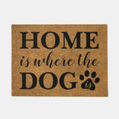 Coir Print | Hond Thema Nep Coir Deurmat (Voorkant)