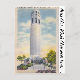 Coit Memorial, San Francisco, Californië Briefkaart