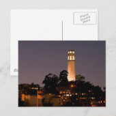 Coit Tower bij nacht Briefkaart (Voorkant / Achterkant)