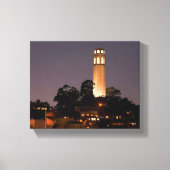 Coit Tower bij nacht Canvas Afdruk (Voorkant)