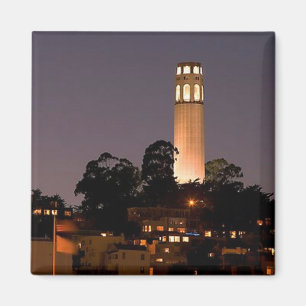 Coit Tower bij nacht Magneet