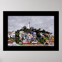 Coit Tower Kleuren Poster