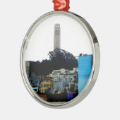 Coit Tower Metalen Ornament (Links)